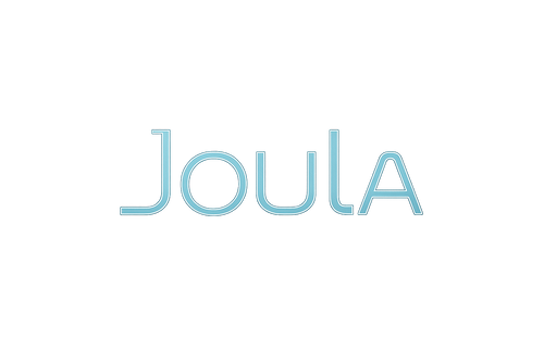 Simplistic and future like icon with the text "Joula" in a futuristic writing 